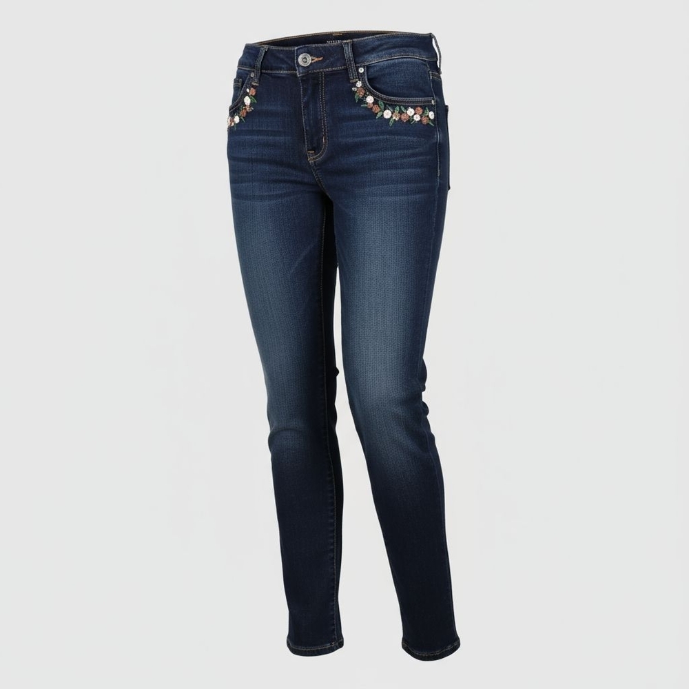 Embellished Dark Blue Women's Jeans